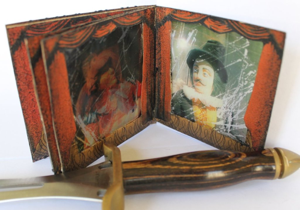 Tragic Puppetry, 4″x4″ closed